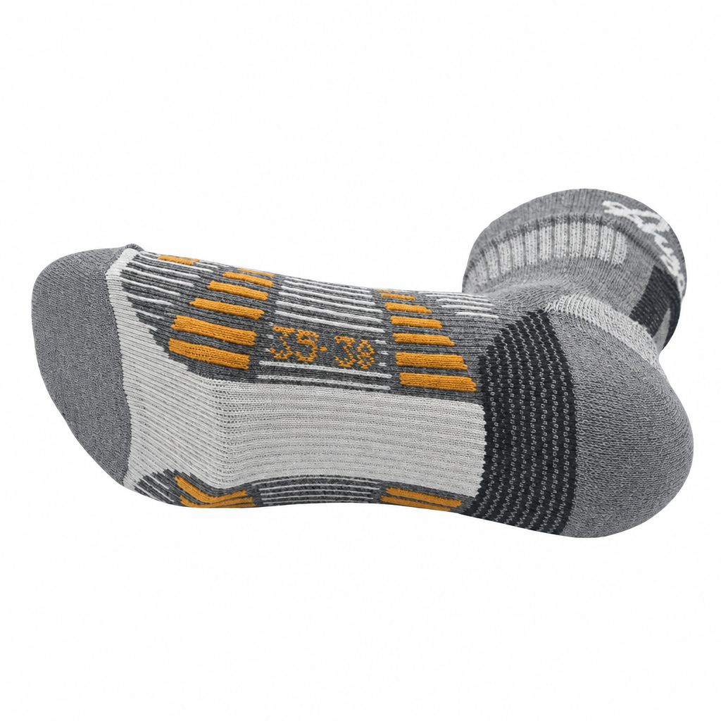 Graue Socke Sohlenansicht
